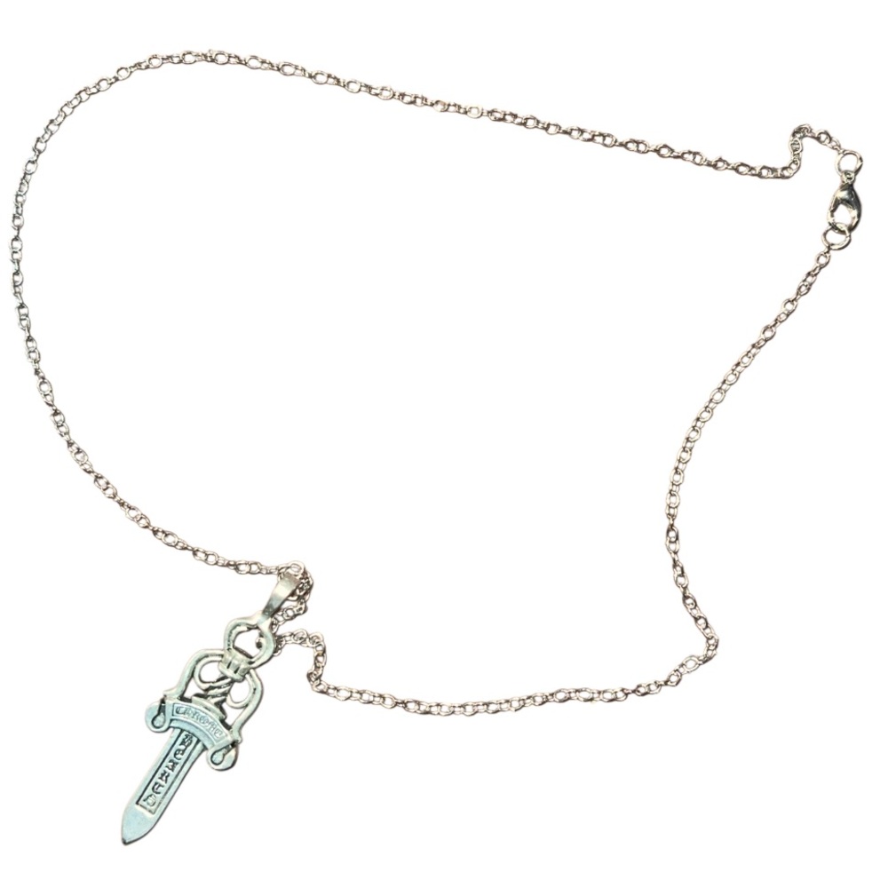 Chrome Hearts Silver Dagger Necklace